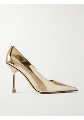 Jimmy Choo - Ixia 95 Mirrored-leather Point-toe Pumps - Gold - IT36.5,IT37,IT37.5,IT38,IT38.5,IT39,IT39.5,IT40,IT41,IT42