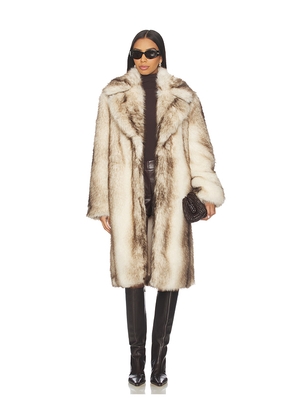 Ducie Celia Coat in Brown,Cream. Size L. Also in M, S.