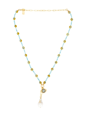 Elizabeth Cole Bonnie Necklace in Blue.