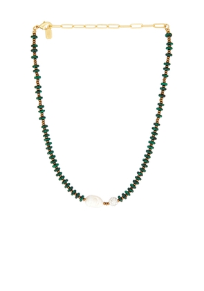 Elizabeth Cole Alona Necklace in Green.