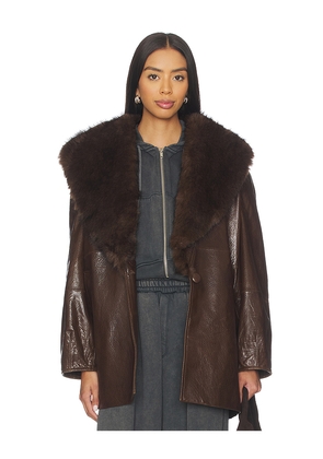 Ducie Nova Coat in Brown. Size L. Also in XS, S, M.