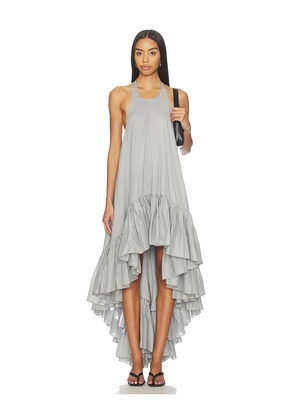 Azeeza x REVOLVE Hannah Midi Dress in Light Grey. Size L. Also in XS, S, M.