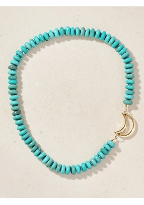 Marla Aaron - Moonlock + Rondelle 18 And 14-karat Gold Turquoise Necklace - One size