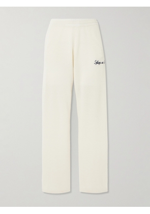 Sporty & Rich - Vendome Cashmere And Wool-blend Track Pants - Cream - x small,small,medium,large,x large