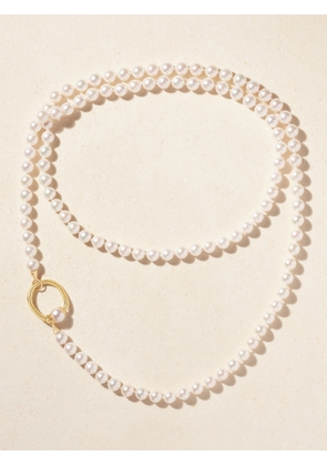 Marla Aaron - Trundle Lock 14 And 18-karat Gold Pearl Necklace - One size