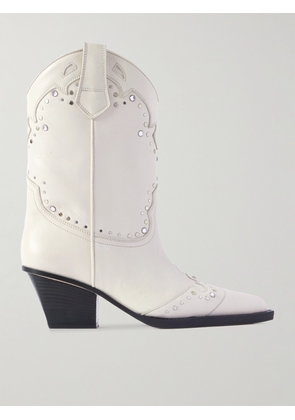 Paris Texas - Janice Embellished Leather Cowboy Boots - Off-white - IT35,IT35.5,IT36,IT36.5,IT37,IT37.5,IT38.5,IT39,IT39.5,IT40,IT40.5,IT42