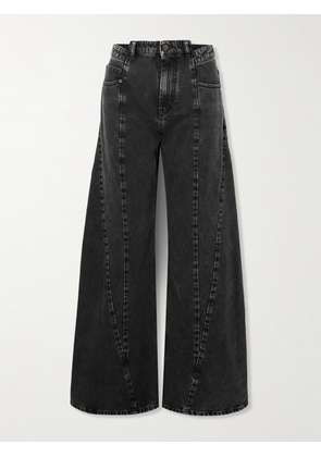 Maison Margiela - Paneled High-rise Wide-leg Jeans - Black - IT36,IT38,IT40,IT42,IT44,IT46,IT48