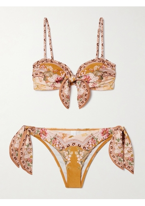 Zimmermann - Wylie Tie-detailed Printed Bikini - Neutrals - 01,2,3,4