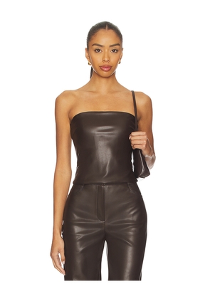 CULTNAKED Killa Bandeau Top in Brown. Size L. Also in XS, S, M, XL.