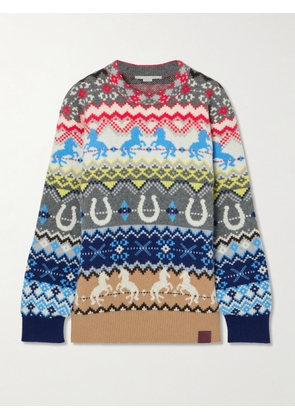 Stella McCartney - Intarsia-knit Wool Sweater - Blue - xx small,x small,small,medium,large,x large