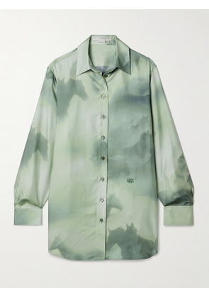 Stella McCartney - Oversized Printed Organic Silk-twill Shirt - Green - IT34,IT36,IT38,IT40,IT42,IT44,IT46,IT48,IT50