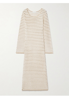 Zimmermann - Tallow Metallic Crocheted Cotton-blend Midi Dress - Ivory - 00,1,2,3,4