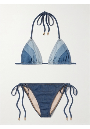 Zimmermann - Tallow Denim Triangle Bikini - Blue - 01,2,3,4