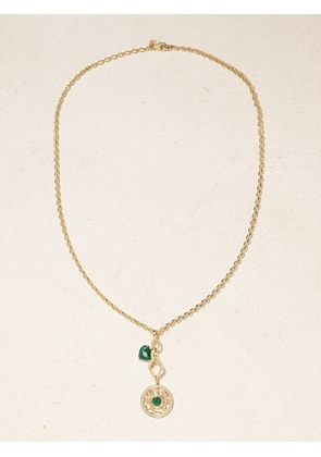 Sydney Evan - Open Icon 14-karat Gold, Malachite And Diamond Necklace - Green - One size