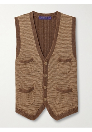 Ralph Lauren Collection - Linen And Silk-blend Vest - Brown - xx small,x small,small,medium,large,x large