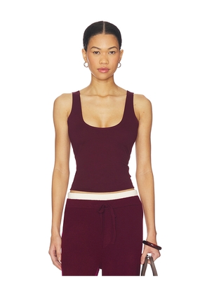Artless Forever Inez Scoop Tank in Burgundy. Size L. Also in XS, S, M, XL.