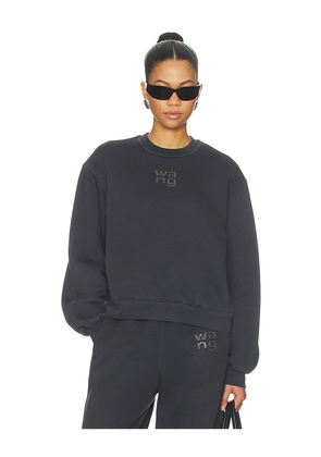 Alexander Wang Hotfix Logo Sweatshirt in Black. Size L. Also in XS, S, M.