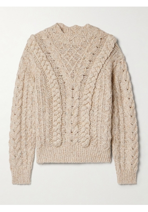 Marant Étoile - Padova Cotton-blend Cable-knit Sweater - Neutrals - FR 34,FR 36,FR 38,FR 40,FR 42,FR 44