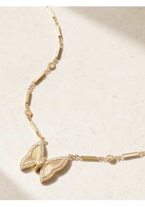 Jacquie Aiche - Butterfly 14-karat Gold Diamond Necklace - One size