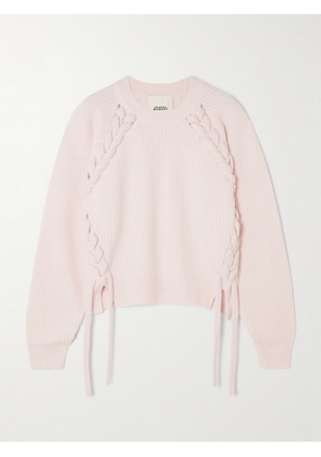 Isabel Marant - Noelia Braided Ribbed-knit Merino Wool Sweater - Pink - FR 34,FR 36,FR 38,FR 40,FR 42,FR 44
