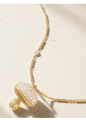 Jacquie Aiche - Mushroom 14-karat Gold Diamond Necklace - One size