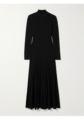 Isabel Marant - Gisole Paneled Pointelle-knit Turtleneck Maxi Dress - Black - FR 34,FR 36,FR 38,FR 40,FR 42,FR 44