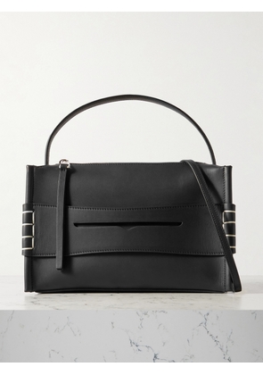 JW Anderson - Loafer Embroidered Leather Shoulder Bag - Black - One size