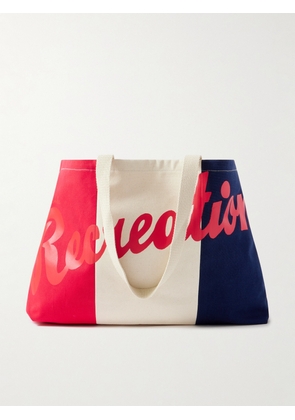 BODE - Recreation Printed Striped Cotton-canvas Tote - Cream - One size