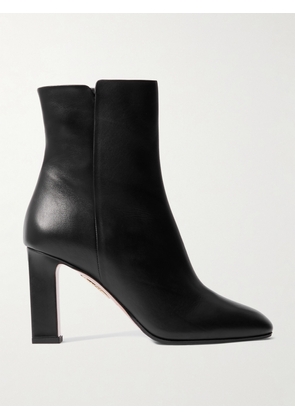 Aquazzura - Sellier 85 Leather Ankle Boots - Black - IT35,IT35.5,IT36,IT36.5,IT37,IT37.5,IT38,IT38.5,IT39,IT39.5,IT40,IT40.5,IT41,IT41.5