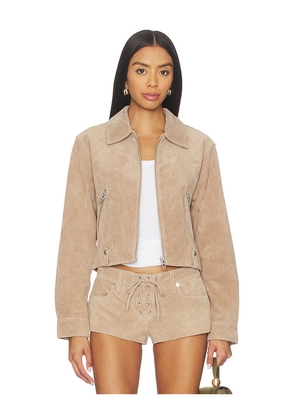 BLANKNYC Cropped Jacket in Taupe. Size L. Also in XS, M.