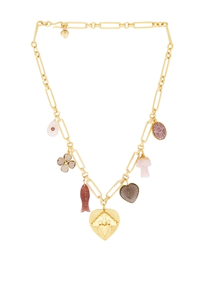 Brinker + Eliza Winter Solstice Necklace in Metallic Gold.