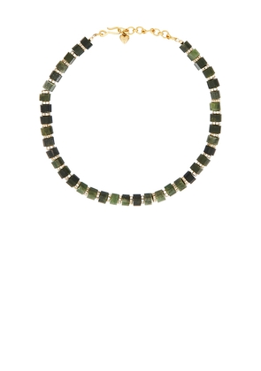 Brinker + Eliza Glimmer Necklace in Green.