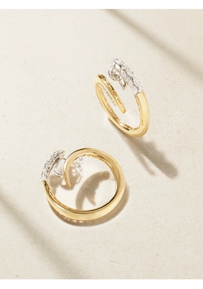 YEPREM - Golden Strada Drop 18-karat Yellow And White Gold Diamond Earrings - One size