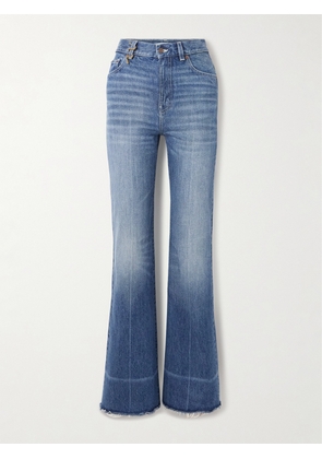 Chloé - Snake Frayed Embellished Straight-leg Jeans - Blue - 24,25,26,27,28,29,30,31,32