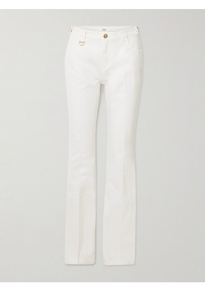Chloé - Embellished Mid-rise Straight-leg Jeans - White - FR 34,FR 36,FR 38,FR 40,FR 42,FR 44