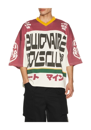 Billionaire Boys Club Blitz Oversized Tee in White. Size L. Also in S, M, XL/1X.