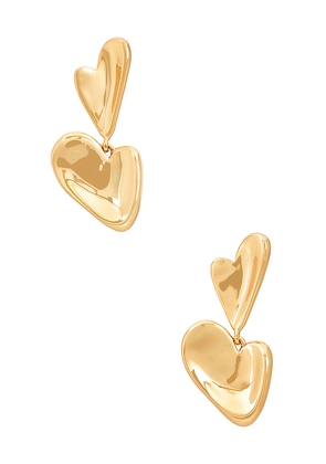 Jenny Bird Layla Drop Earrings in Metallic Gold.