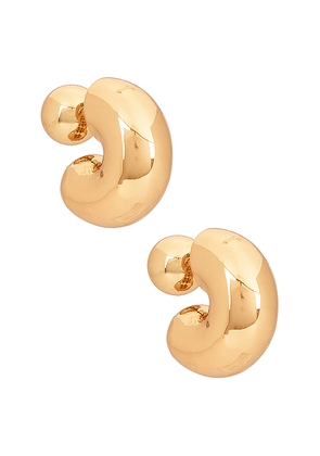 Jenny Bird Tome Medium Hoop Earrings in Metallic Gold.