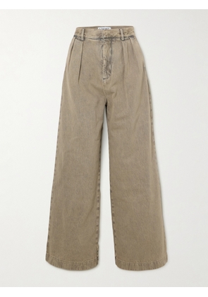 LOEWE - Bleached High-rise Wide-leg Jeans - Neutrals - FR 32,FR 34,FR 36,FR 38,FR 40,FR 42,FR 44