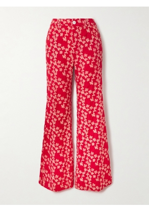 ALIX OF BOHEMIA - Bunny Printed Wool-jacquard Flared Pants - US0,US2,US4,US6,US8