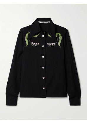 ALIX OF BOHEMIA - Dolly Embroidered Wool Shirt - Black - x small,small,medium,large,x large