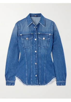 Versace - Frayed Denim Shirt - Blue - IT36,IT38,IT40,IT42,IT44,IT46,IT48
