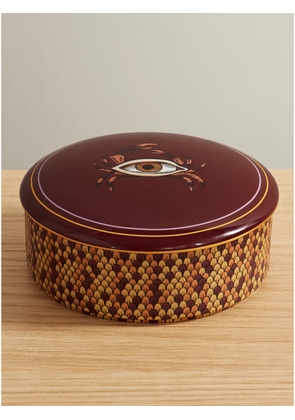 La DoubleJ - Keepsake Gold-plated Porcelain Trinket Box - Burgundy - One size