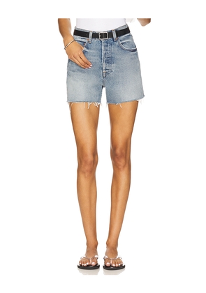 GRLFRND Jules Super High Rise Vintage Short in Blue. Size 24. Also in 26, 23, 25, 27, 28, 29, 30.