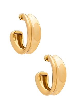 Jenny Bird Doune Hoop Earring in Metallic Gold.