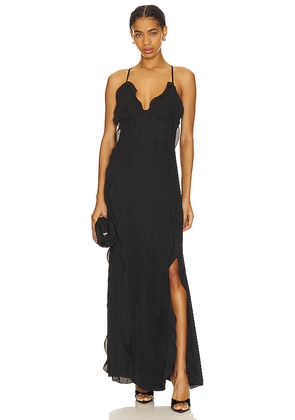 SIMKHAI Emily Maxi Dress in Black. Size 0. Also in 6.