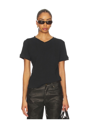 EB Denim Henry V Neck Tee in Black. Size L. Also in M, S, XS.