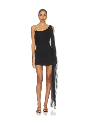 EB Denim Tara Layered Mini Dress in Black. Size M. Also in XS, S.