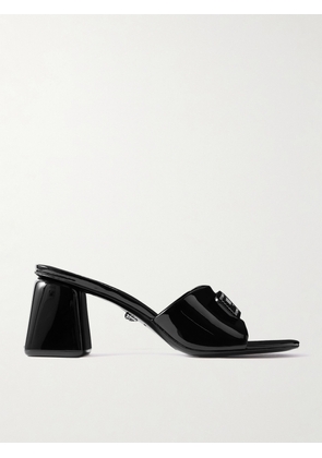 Versace - Barret Embellished Patent-leather Mules - Black - IT36,IT36.5,IT37,IT37.5,IT38,IT38.5,IT39,IT39.5,IT40,IT40.5,IT41