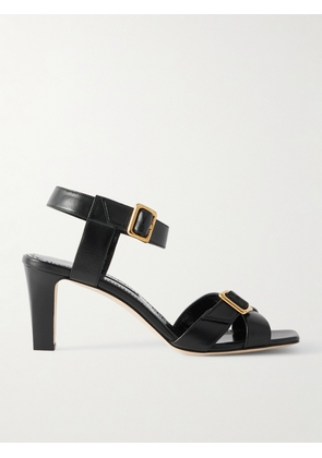 Manolo Blahnik - Shbealo 70 Buckled Leather Sandals - Black - IT36,IT36.5,IT37,IT37.5,IT38,IT38.5,IT39,IT39.5,IT40,IT40.5,IT41,IT41.5,IT42